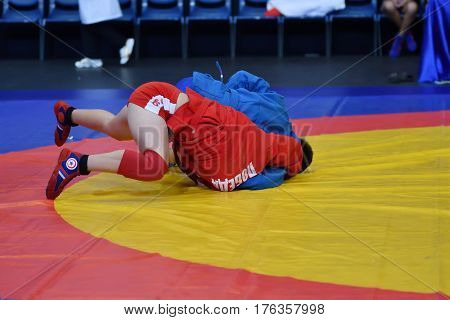 Orenburg, Russia - 29 October 2016: Boys Competitions Sambo