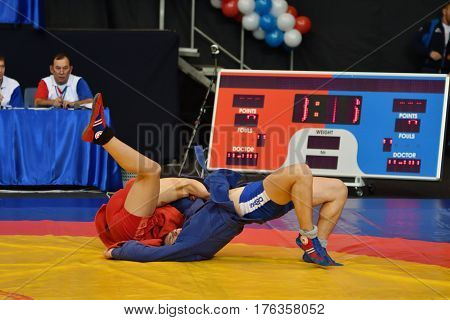 Orenburg, Russia - 29 October 2016: Boys Competitions Sambo