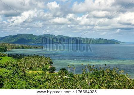 View Of Bouma National Heritage Park And Somosomo Strait On Taveuni Island, Fiji