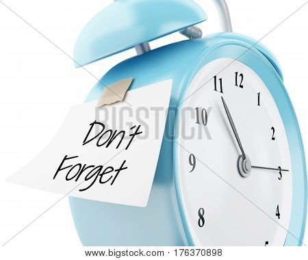3D Alarm Clock With Sticky Paper Written 