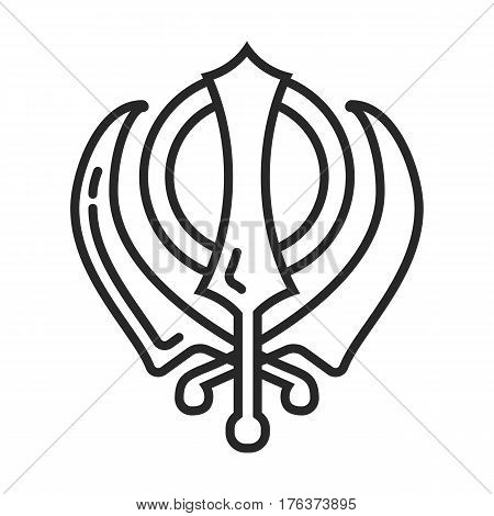 Shikhism Symbol Vector Icon