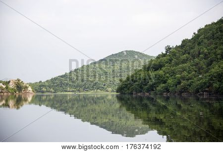 Lake Shkod also called Scutari, Skadar and Shkodra lies on the border of Albania and Montenegro, the largest lake in the Southern Europe
