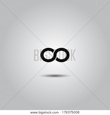 Limitless sign icon. Infinity symbol Isolated on White Background