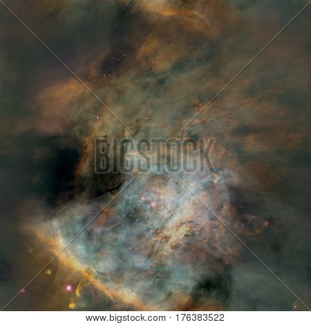 Spase background. Seamless colorful pattern. Elements of this Image Furnished by NASA.