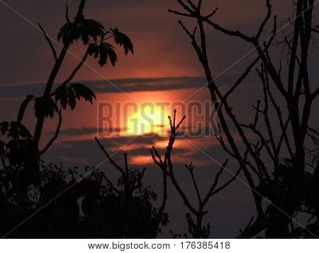 Sunset beauty in nature at Thailand City