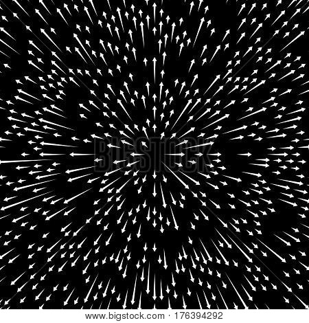 Radial Lines Element. Abstract Radiating Irregular Lines