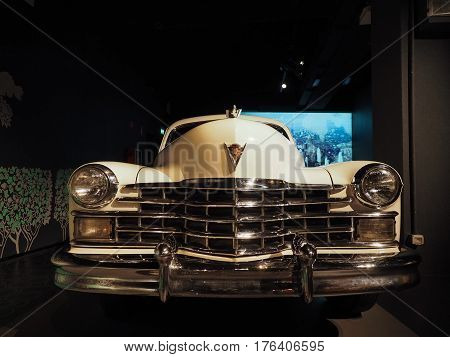 Ancient Cars At Car Museum In Turin