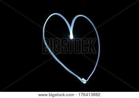 A heart made with light and love
