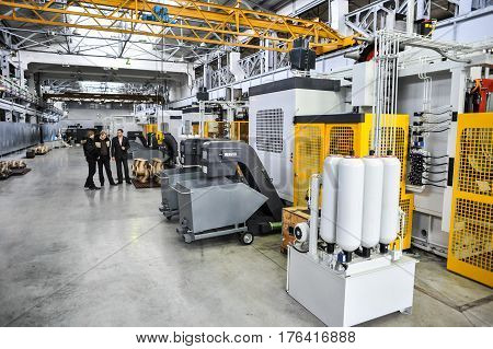 St. Petersburg Russia - February 13 2010: The Armalit factory produces ship armature for shipbuilding companies.