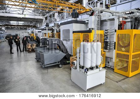 St. Petersburg Russia - February 13 2010: The Armalit factory produces ship armature for shipbuilding companies.
