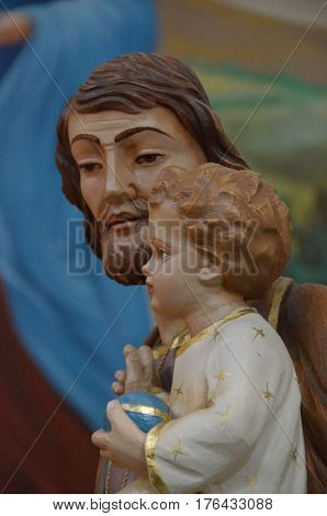 Statue of San Giuseppe in the church