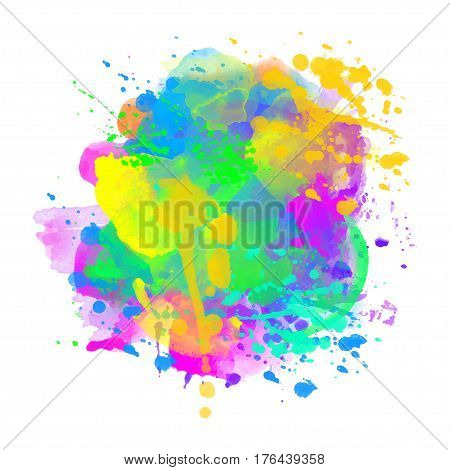 Watercolor coloring background Eps10.  Happy Holi and Dolyatra celebration