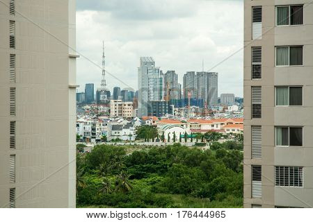 Aerial View Of Saigon, Vietnam