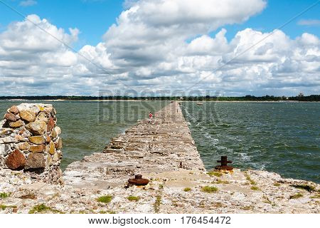 Northern breakwater built in the late 19th century. Northern breakwater provides Liepaja port water area protection against storms and drifting sand.