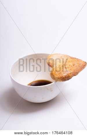 Cup Of Coffee And Cookies.