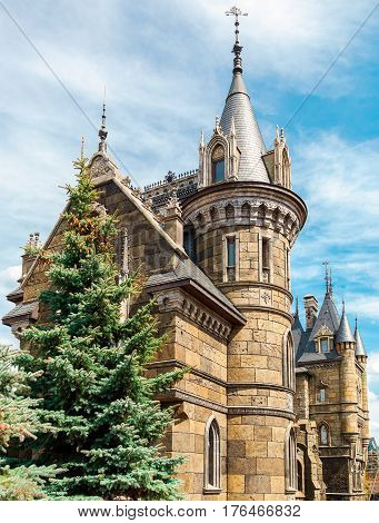 SAMARA RUSSIA - MAY 3 2015: Tourist center Castle Garibaldi in the village Hryaschevka Samara region Russia