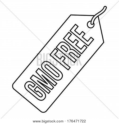 Gmo free label icon. Outline illustration of gmo free label vector icon for web