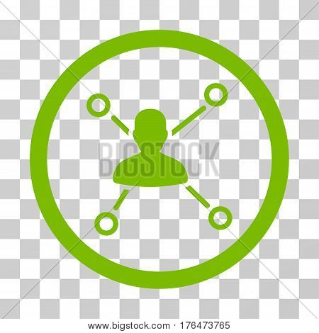 Person Relations icon. Vector illustration style is flat iconic symbol eco green color transparent background. Designed for web and software interfaces.