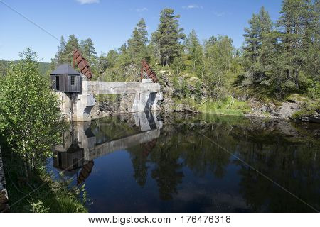 Dam used for pre industrial purposes in Norway