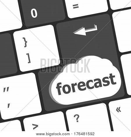Forecast Key Or Keyboard Showing Forecast Or Investment Concept