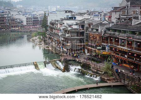 Fenghuang (phoenix) Ancient Town In China