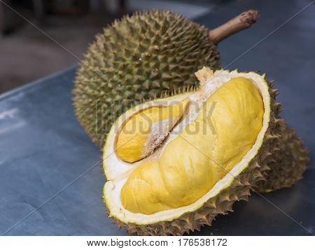 Ripe yellow durian , Thai tropical fruit