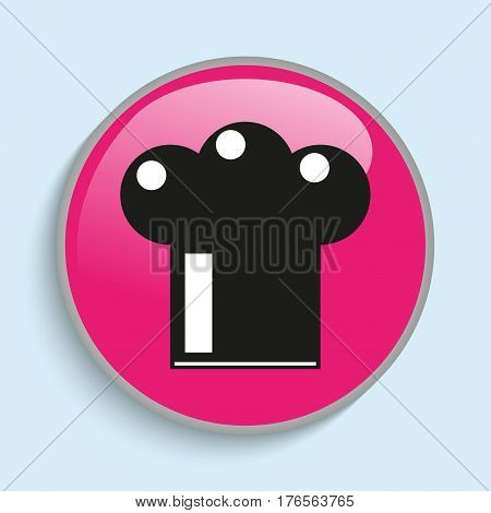 Headgear cooks. Vector icon. Vector image in multiple colors.
