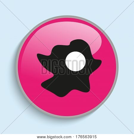 A fresh dish of eggs. Vector icon. Conditional vector image in the form of color.