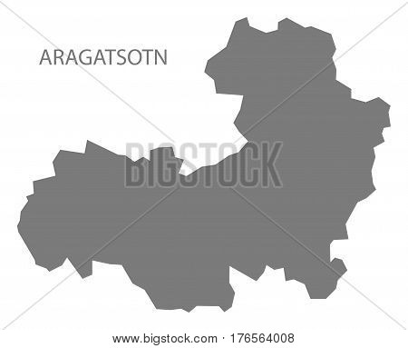 Aragatsotn Armenia Province Map Grey Illustration Silhouette