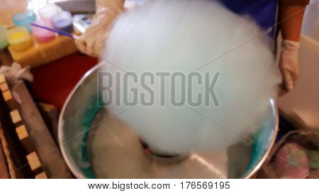 Cotton candy machine in celebration of holidays