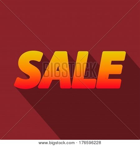 Bright colored word Sale in flat style