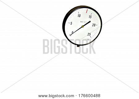 the manometer of the compressor with was insulated on white fone
