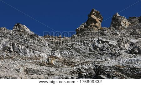 Renjo La mountain pass Everest National Park Nepal.