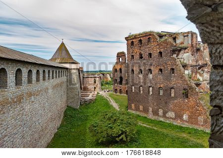 Old fortress in the North in Lake Ladoga