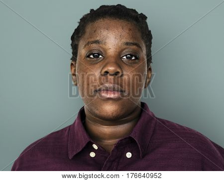 Woman standing and posing for photoshoot close up
