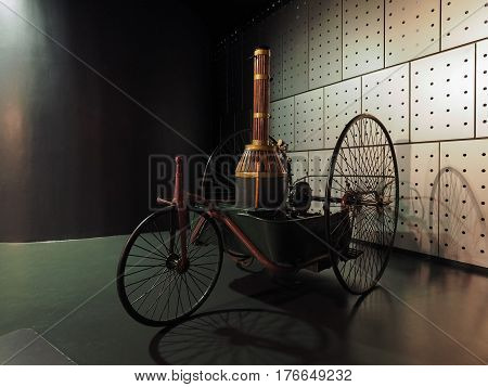 Ancient Cars At Car Museum In Turin