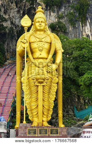 KUALA LUMPUR, 10 JANUARY 2017 - Batu Caves in Kulala Lumpur, Malaysia, Asia