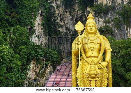 KUALA LUMPUR, 10 JANUARY 2017 - Batu Caves in Kulala Lumpur, Malaysia, Asia