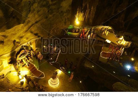 KUALA LUMPUR, 10 JANUARY 2017 - Batu Caves in Kulala Lumpur, Malaysia, Asia