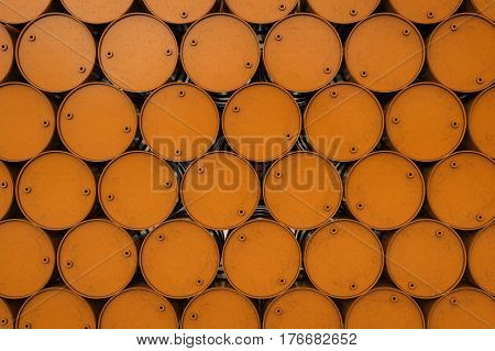 3d rendering orange barrel or galloon background