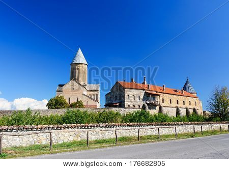 View Of Alaverdi Monastery In The Alazani Valley. Kakheti Region. Georgia