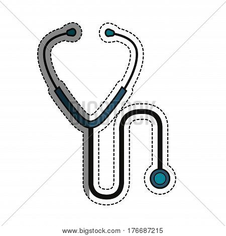 sthetoscope tool icon over white background. vector illustration