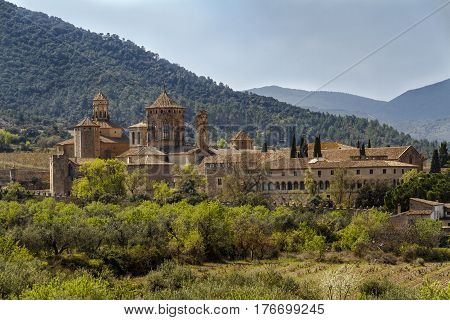 Monastery of Santa Maria de Poblet Catalonia Spain overview