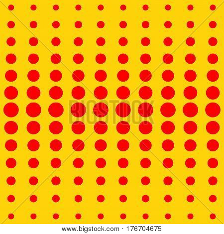 Halftone red and yellow pattern. Modern geometric texture. Repeating abstract design.Vector illustration stock vector.