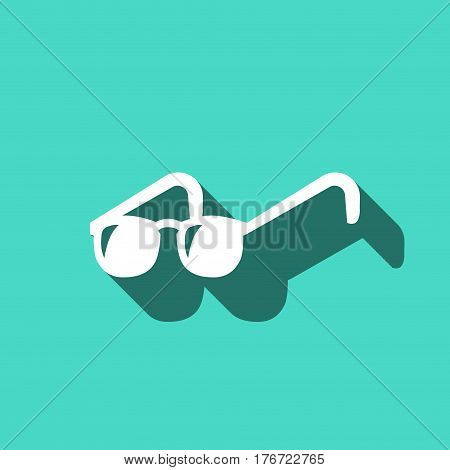 glasses icon stock vector illustration flat design
