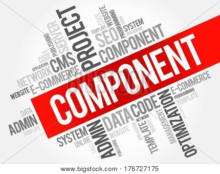 Component word cloud collage , security concept