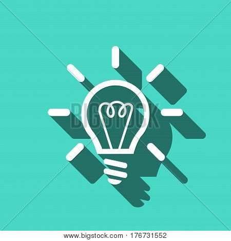bulb icon stock vector illustration flat design