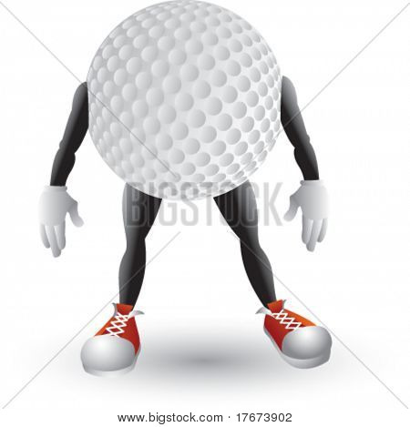 Golf bold tegneserie mand