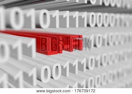 Li-Fi is presented in the form of binary code blurred background 3d illustration