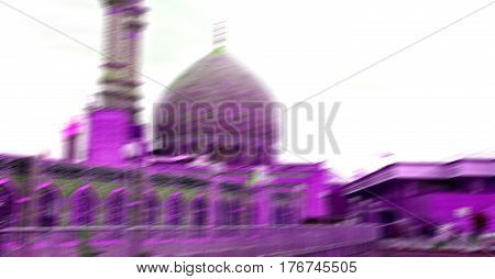In Iran  And Old Antique Mosque    Minaret